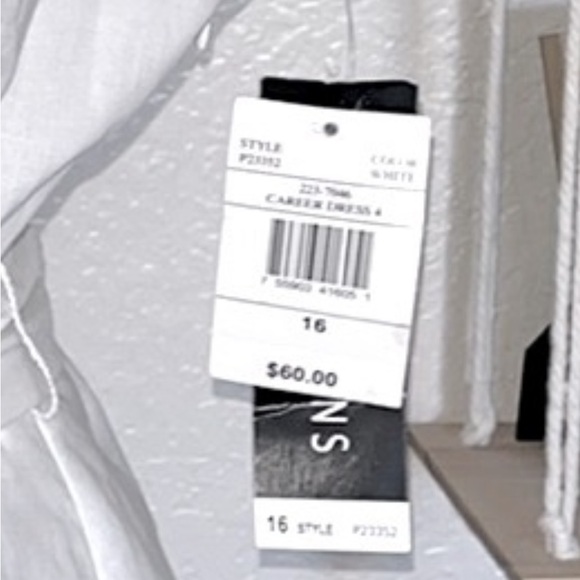 🌾 Perceptions New York Beautiful White Ruffle Belted Midi Dress - Picture 11 of 14